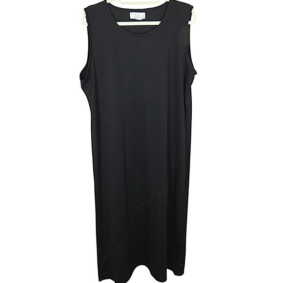 Maggie McNaughton Dresses & Skirts - Maggie McNaughton Vintage Black Sleeveless Maxi Dress Plus Size 1X